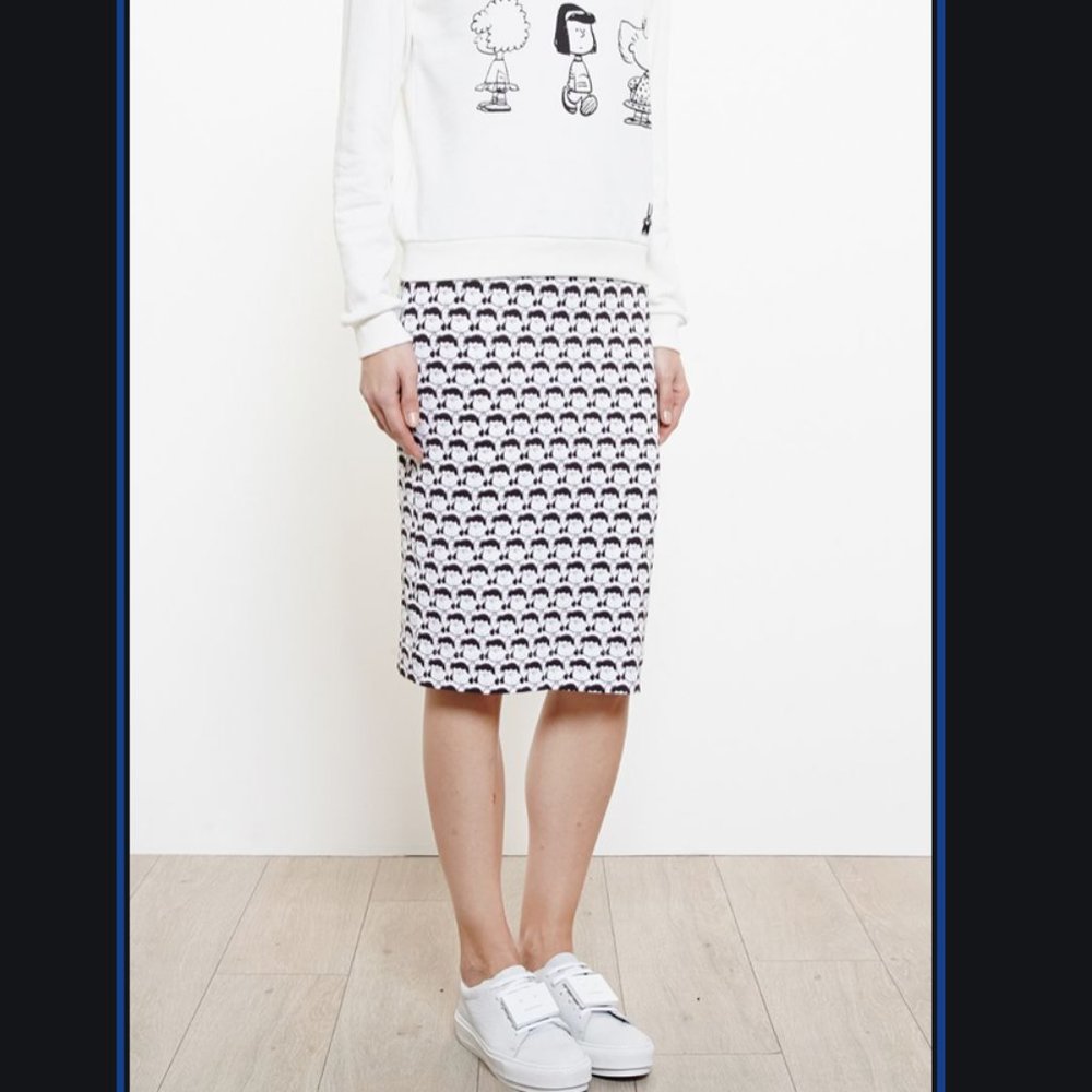 Kid Style Junkie Peter Jensen X Peanuts Collab Lucy Pencil Skirt XS